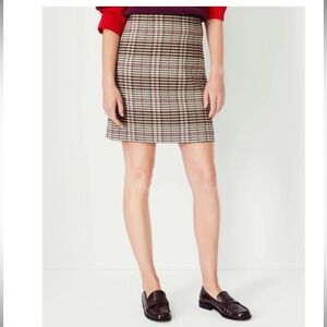 Ann Taylor plaid a-line skirt size 12